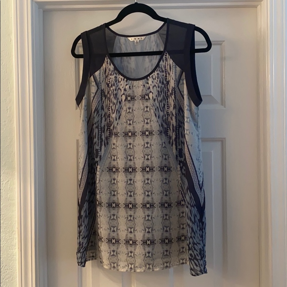 Blue printed top